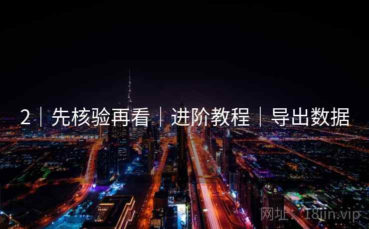 2｜先核验再看｜进阶教程｜导出数据