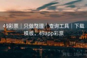 49彩票｜只做整理｜查询工具｜下载模板，49app彩票