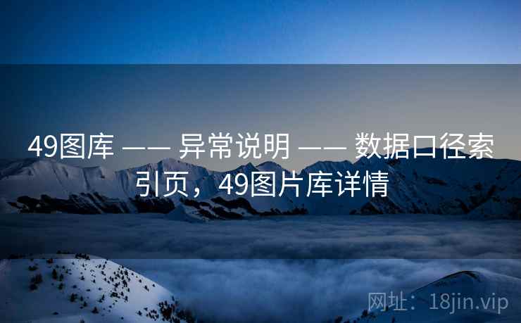49图库 —— 异常说明 —— 数据口径索引页，49图片库详情